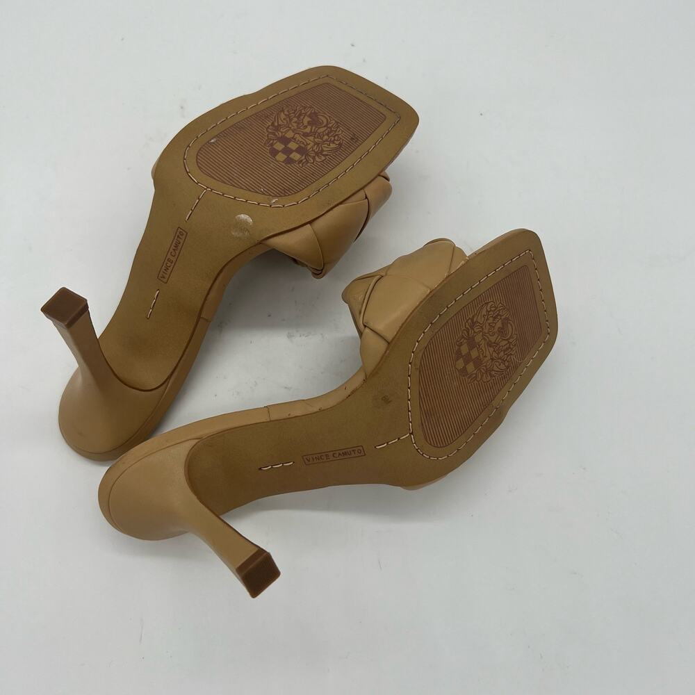 Vince Camuto Brelanie Woven Strap Mule Heels Dulce De Leche Womens Size 6 - Picture 11 of 12